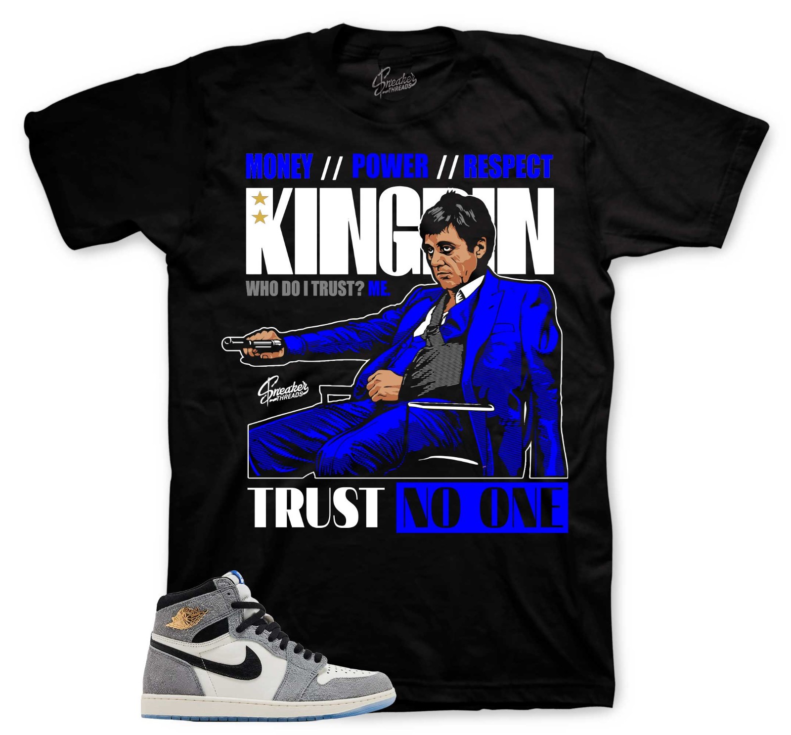 Shirts To Match AJ Retro 1 OG All Star Sneakers Cool Grey – Trust Issues Tees