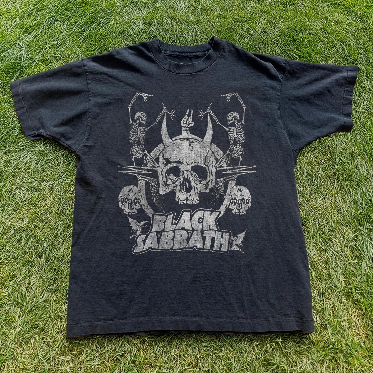 Black Sabbath Dancing Skeletons Black T-shirt Size S-5XL