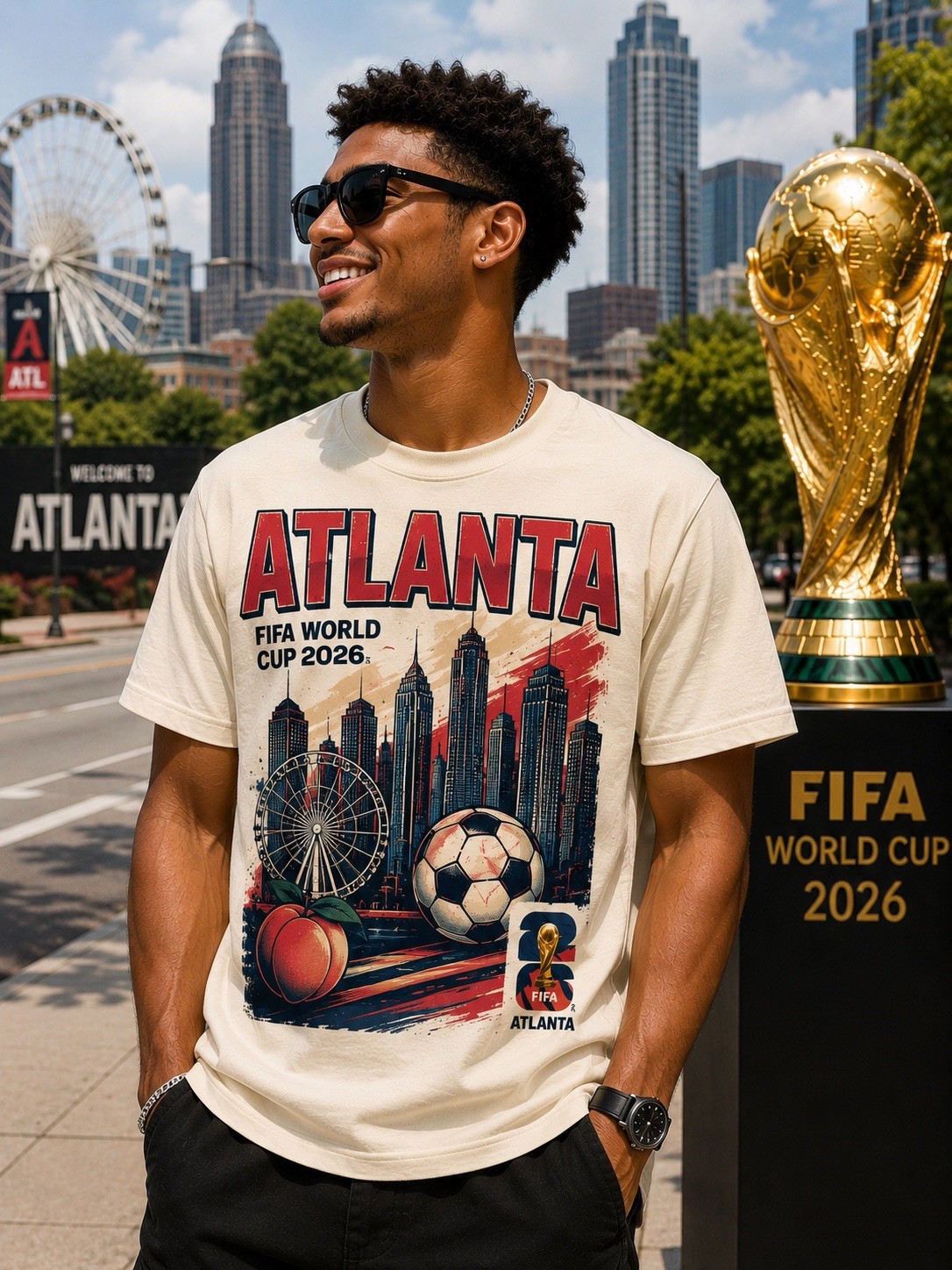 FIFA World Cup 2026 Outerstuff Dallas NYC All Host Cities Poster Graphic Tee LA
