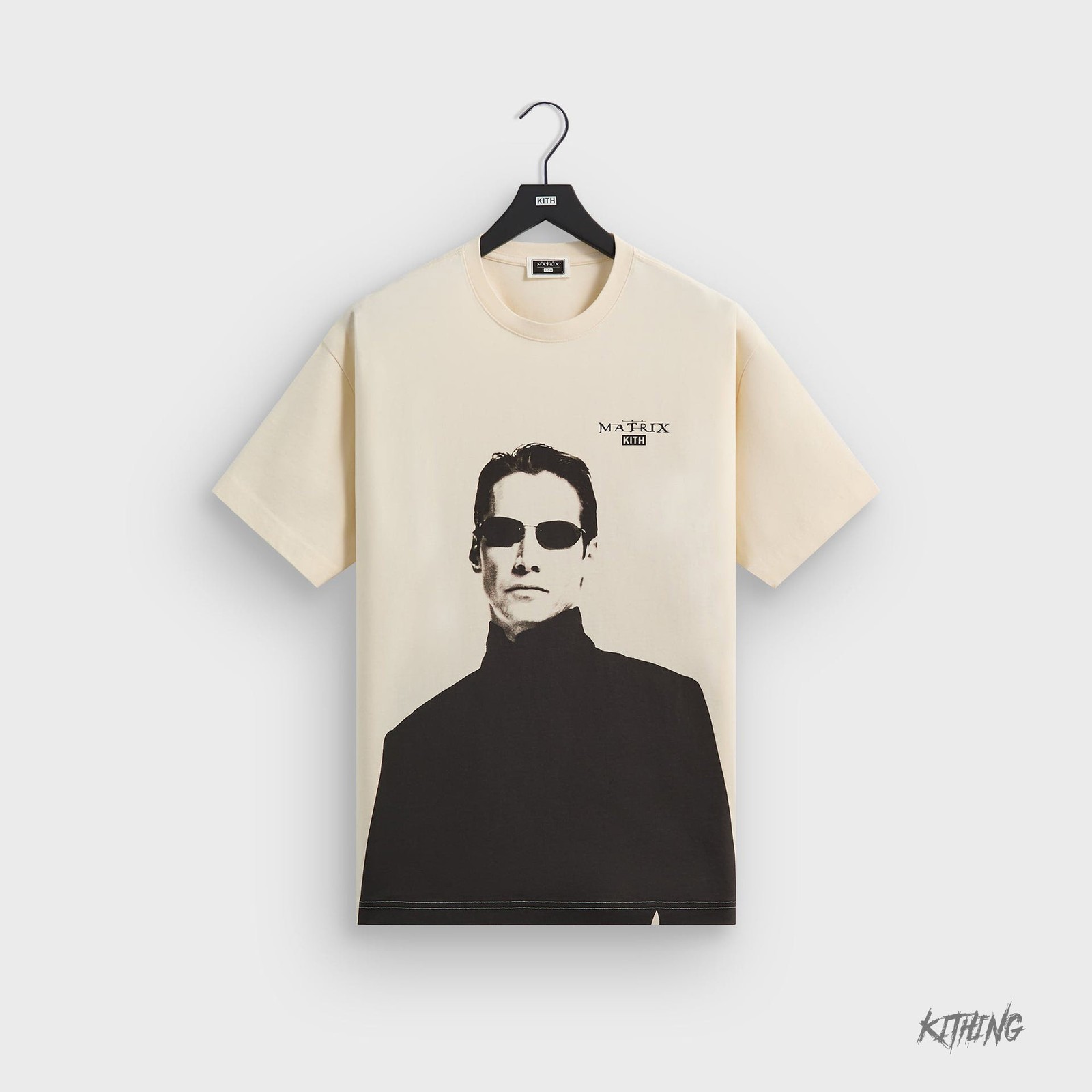 KITH x Matrix Keanu Reeves Tee Apricot Oversized Cotton Print Unisex