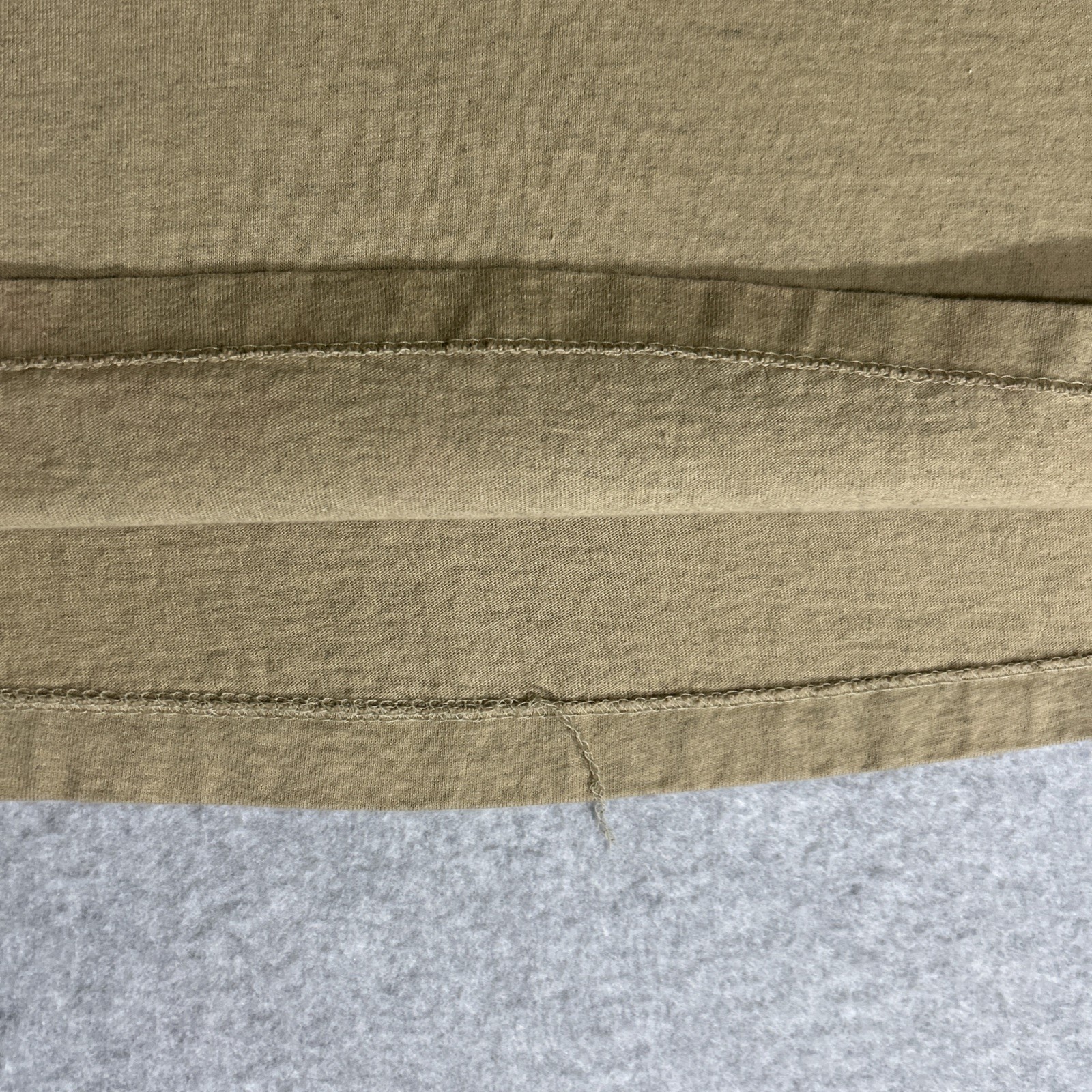 Vtg. 80s/90s Alore Single Stitch Blank Tan T-Shirt Small Made in USA Slub Cotton