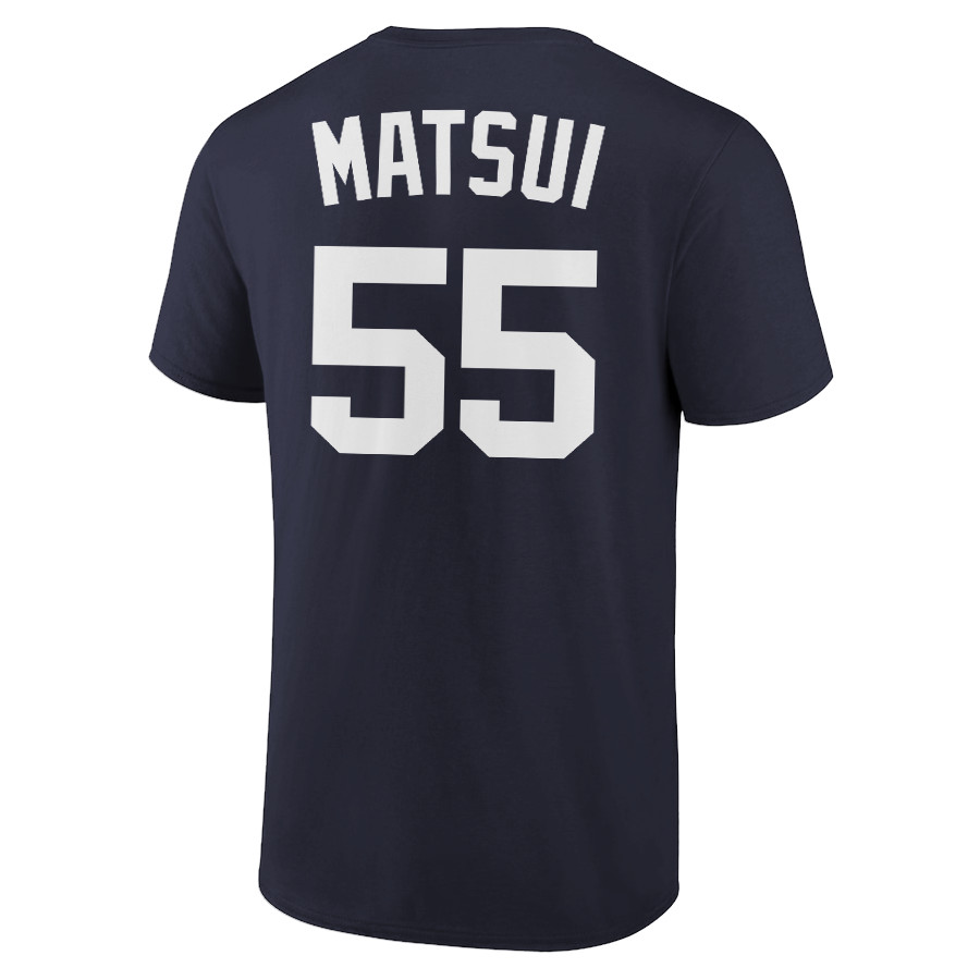 Hideki Matsui T-Shirt New York Yankees Player Name and Number Soft Jersey Tee