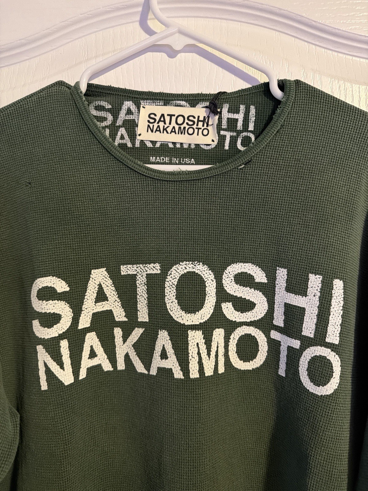 Satoshi Nakamoto Logo Thermal With studs Green Size XXL