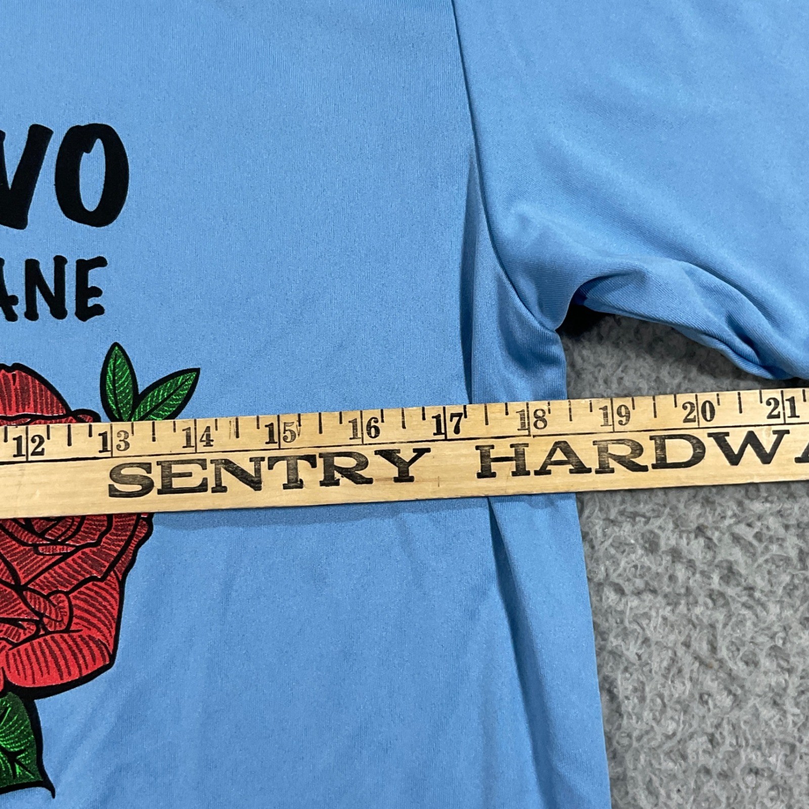 A4 Pascua Yaqui Native Tribe Performance T-Shirt Mens Small Blue Rose Graphic