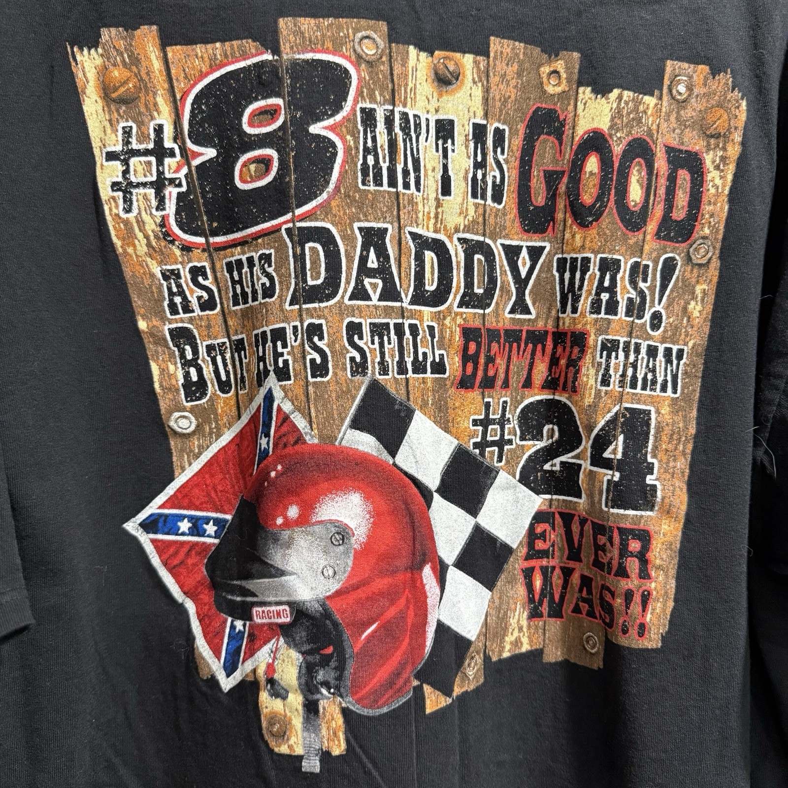 Delta Pro Weight Adult 2XL Black T-Shirt #8/#24 NASCAR Jr./Sr. Earnhardt Rivals