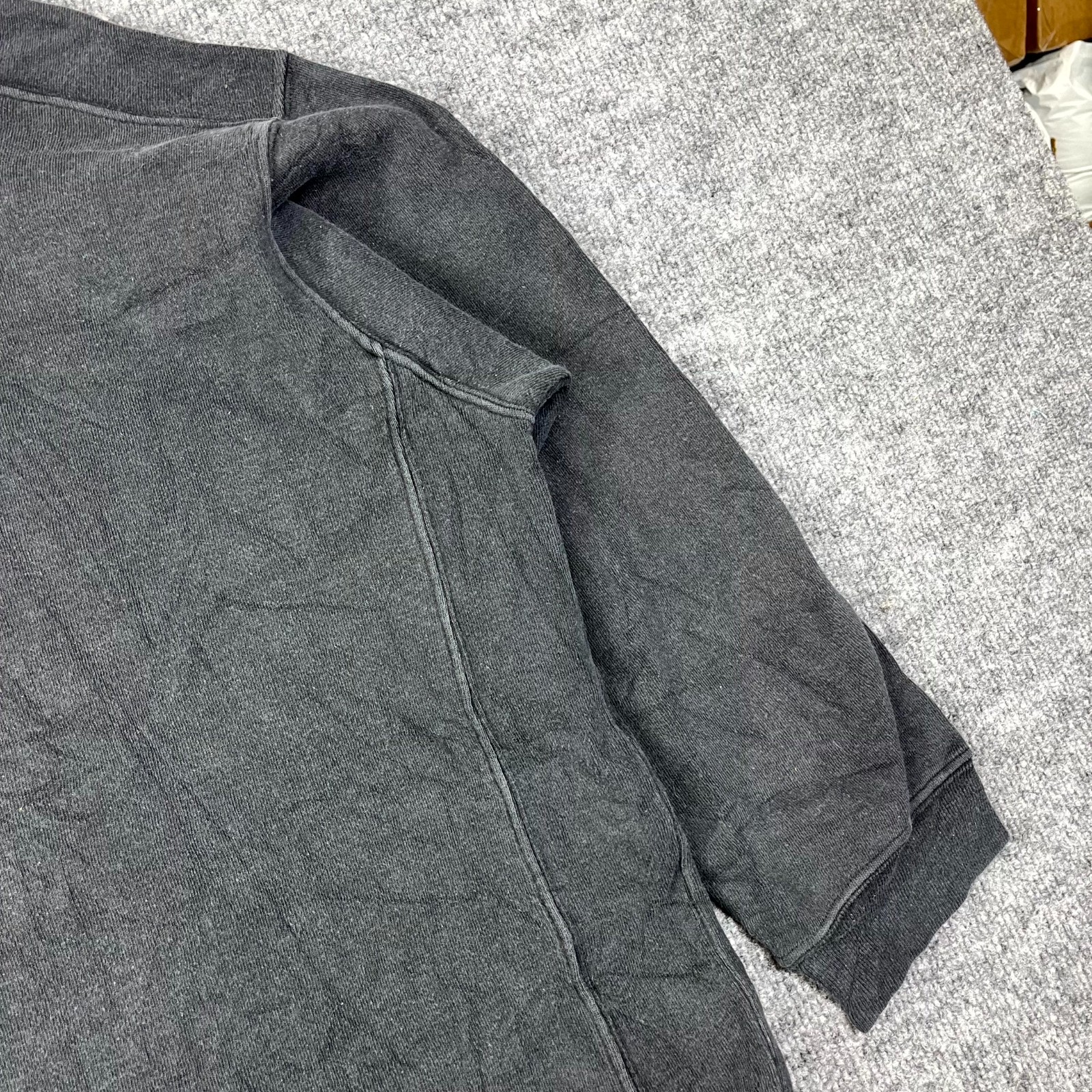 Studio Serie New York Shirt Mens Large Black Cotton Mock Neck Relaxed Flatlock