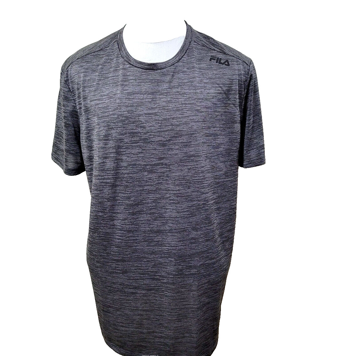 Fila Sport Running Men’s Size XXL Gray Pinstripe Athletic Crew-Neck T-Shirt