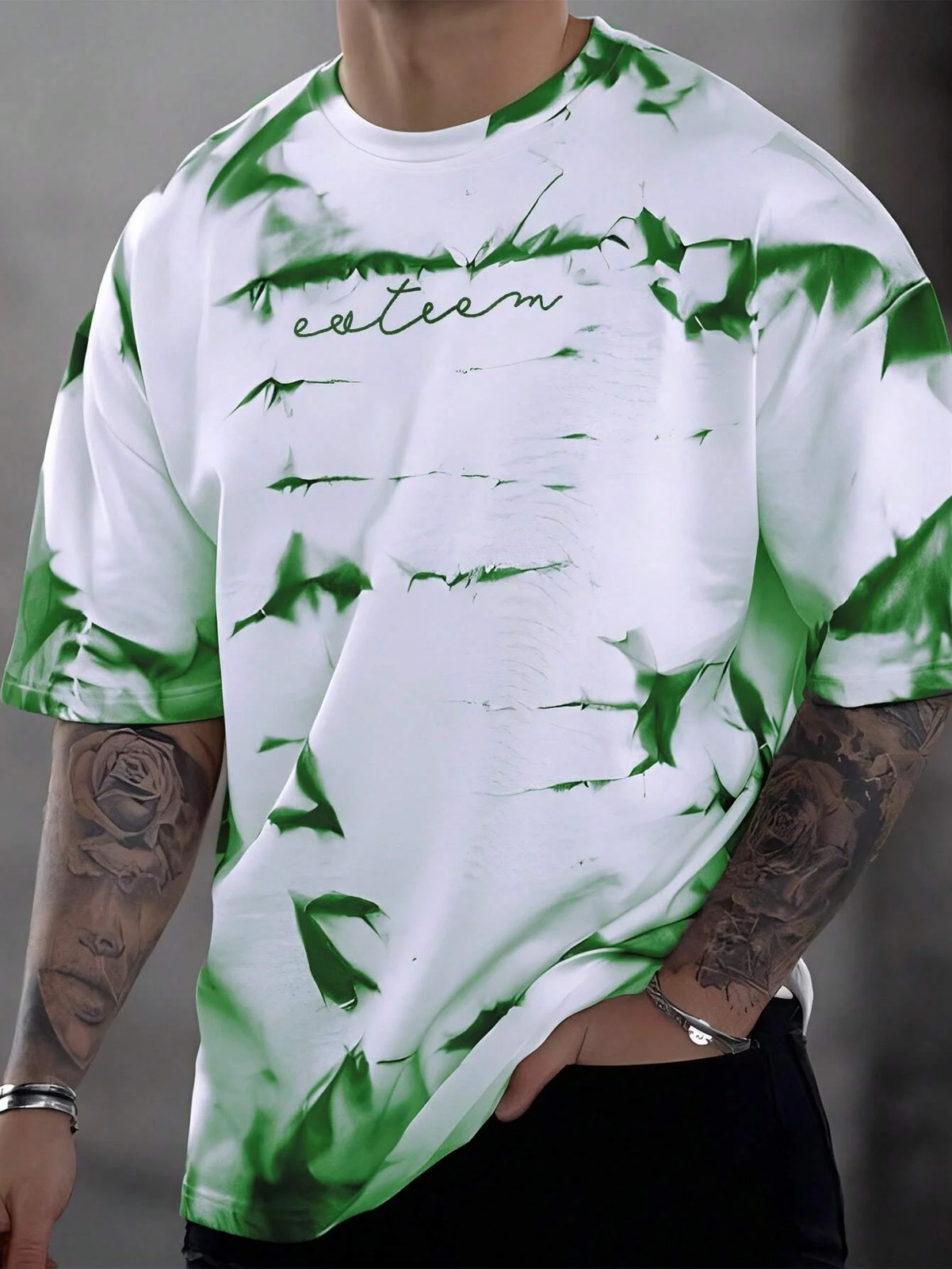 3d printing summer new men’s casual simple short-sleeved T-shirt polyester fiber
