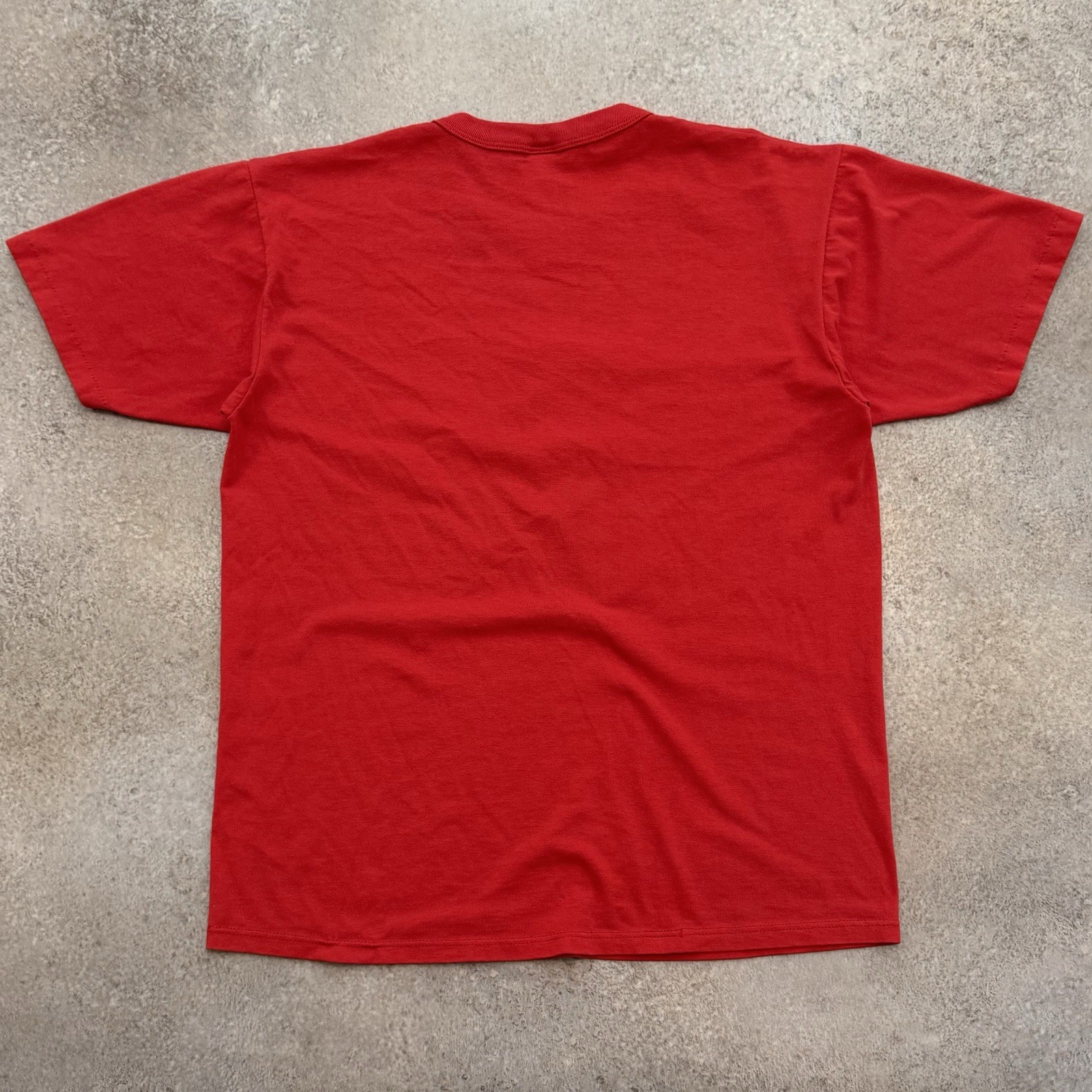 Vintage 80s EHS Class Of ‘58 Russell Athletic Tee Shirt Large Red Retro Cat