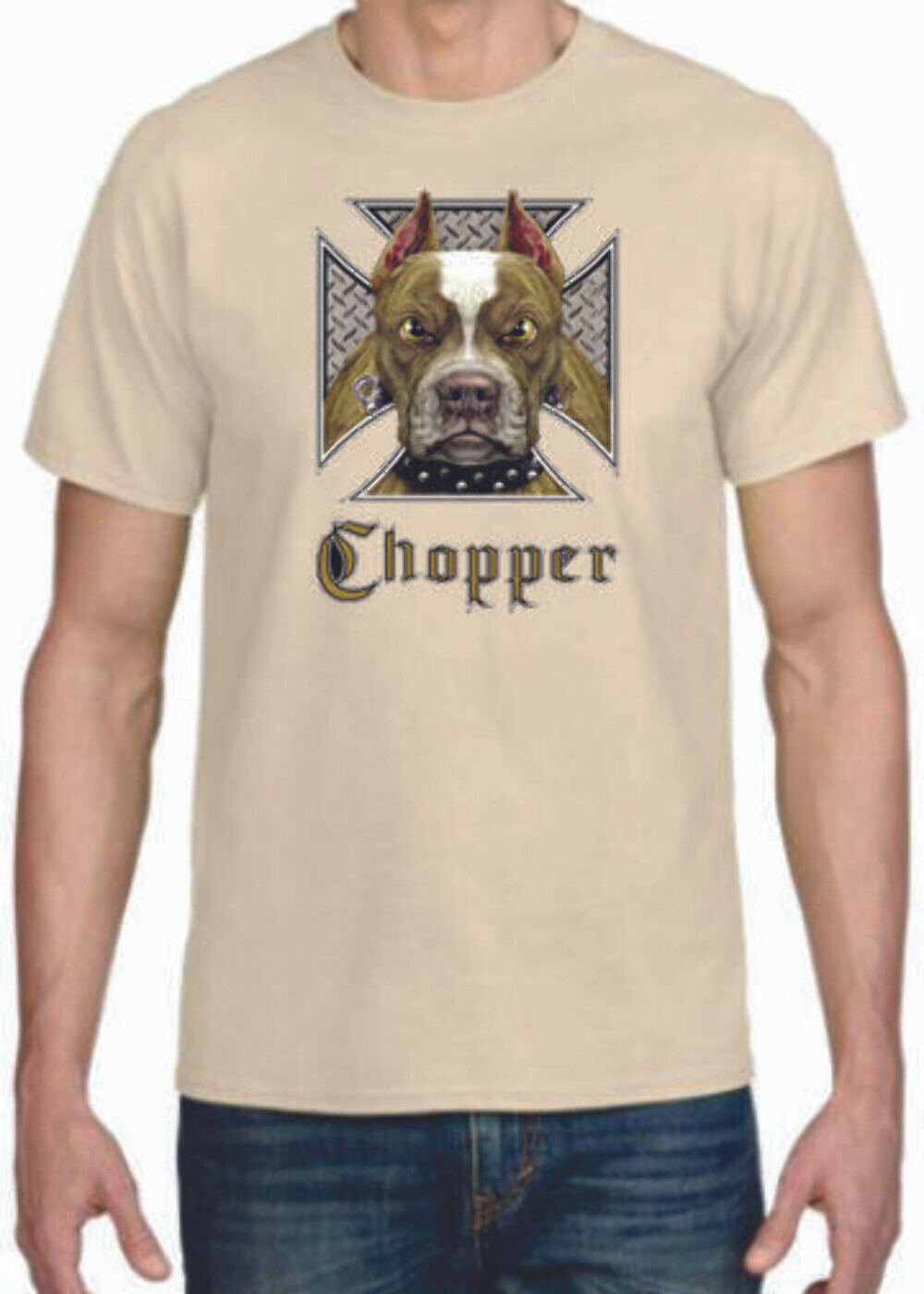 Adult DryBlend® T-Shirt – ( CHOPPER – BIKER / CHOPPER / PIT BULL)