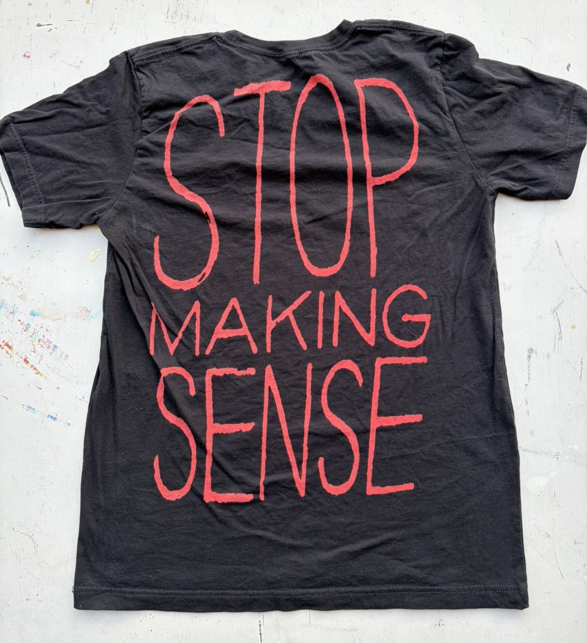 Men’s Talking Heads T-Shirt Black Spell-Out NO SIZE 80s Stop Making Sense NYC