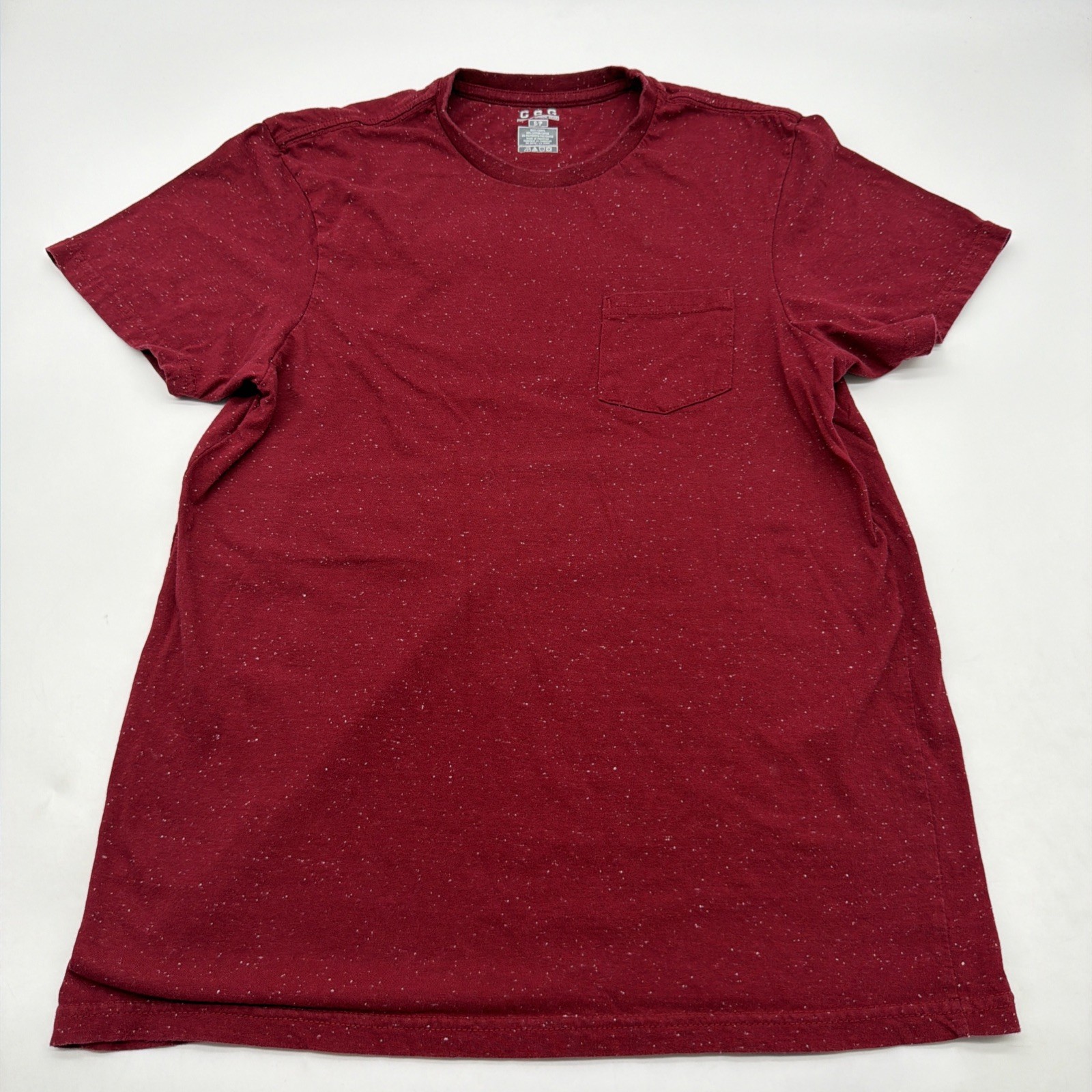CSG Champs Sports Gear T-shirt Men S Burgundy Aop Pocket .#41499