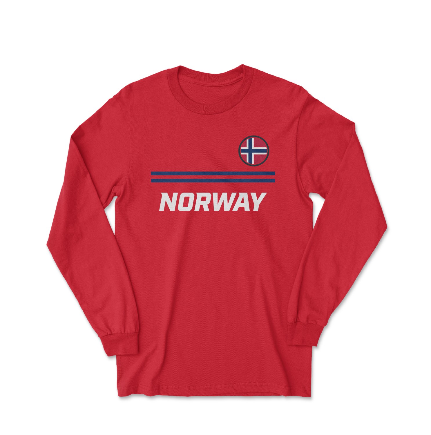 Norway Soccer Fans Haaland 9 Jersey Style Long Sleeve T-Shirt