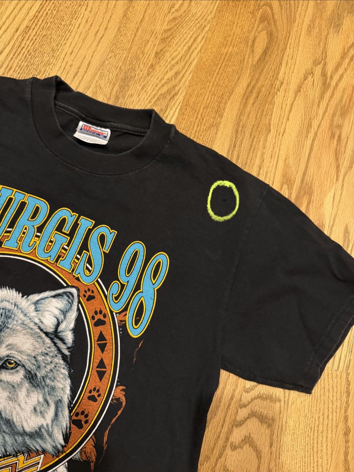 Vintage Sturgis 1998 58th Motorcycle Rally Wolf T Shirt Medium Biker 90s Vtg