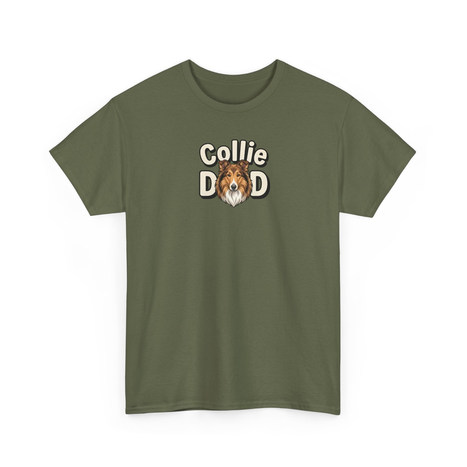 Proud Lassie Father Tee | Majestic Long-Haired Collie Dad Gift