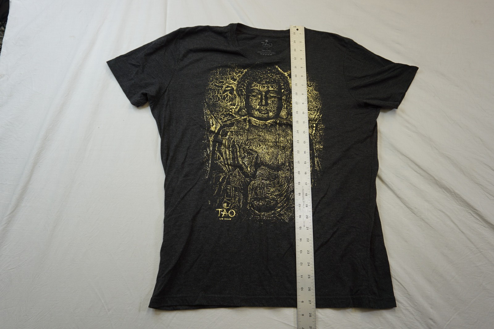 Tao Las Vegas Golden Buddha Heather Dark Gray L Cotton
