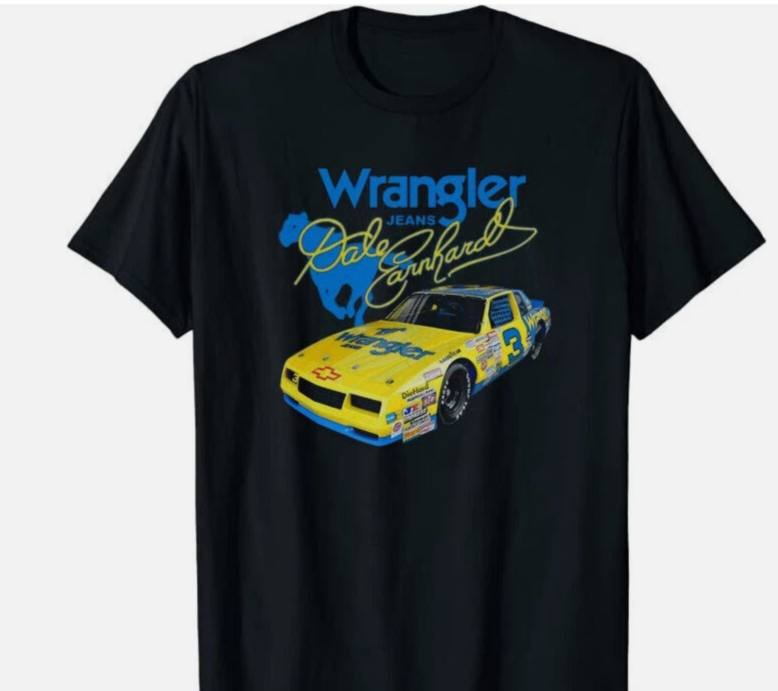 Dale Earnhardt Wrangler Nascar Retro Classic Tee T-Shirt M-345XL Made US