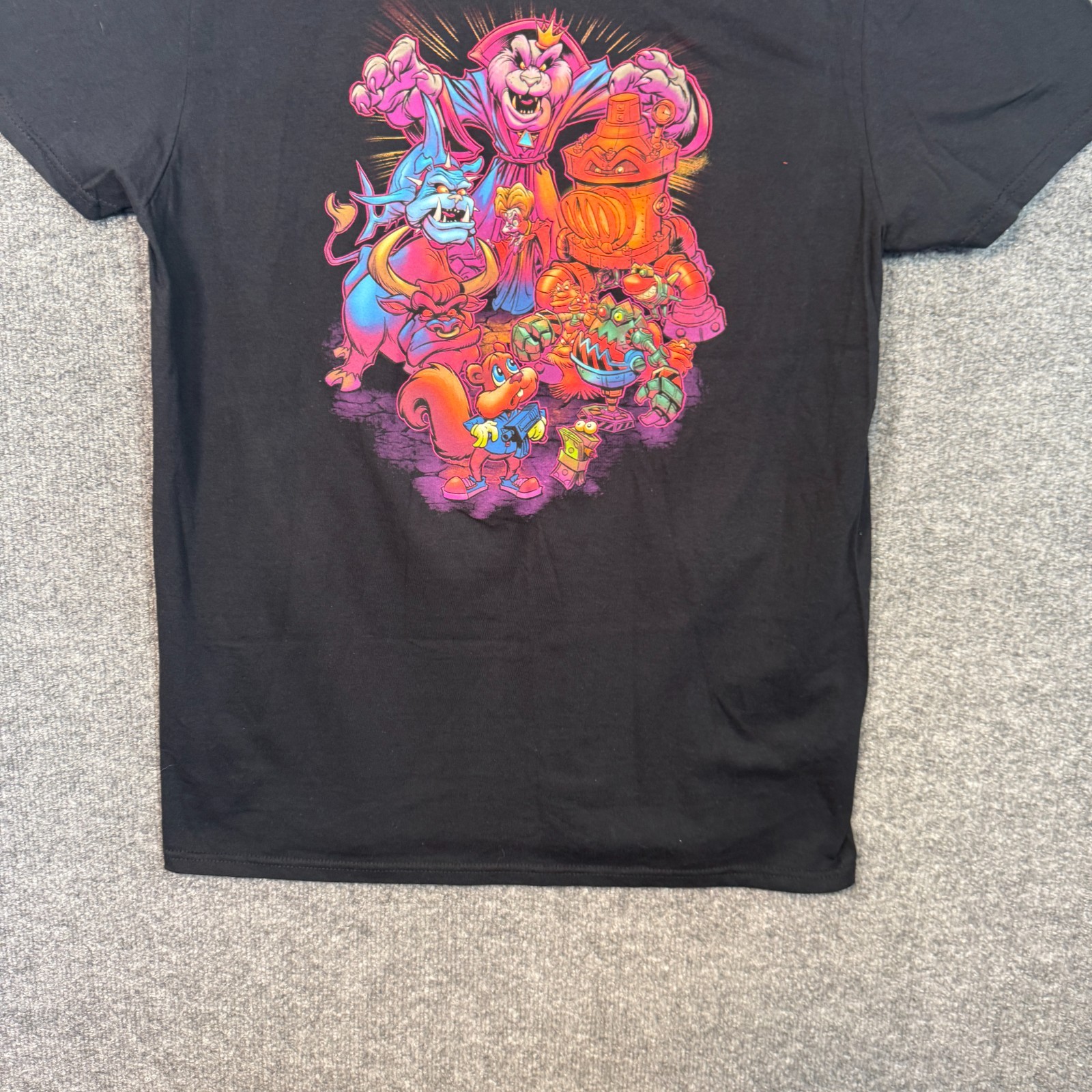 Conkers Bad Fur Day Shirt Mens Large Black Rare Original New 2018 Conker Retro