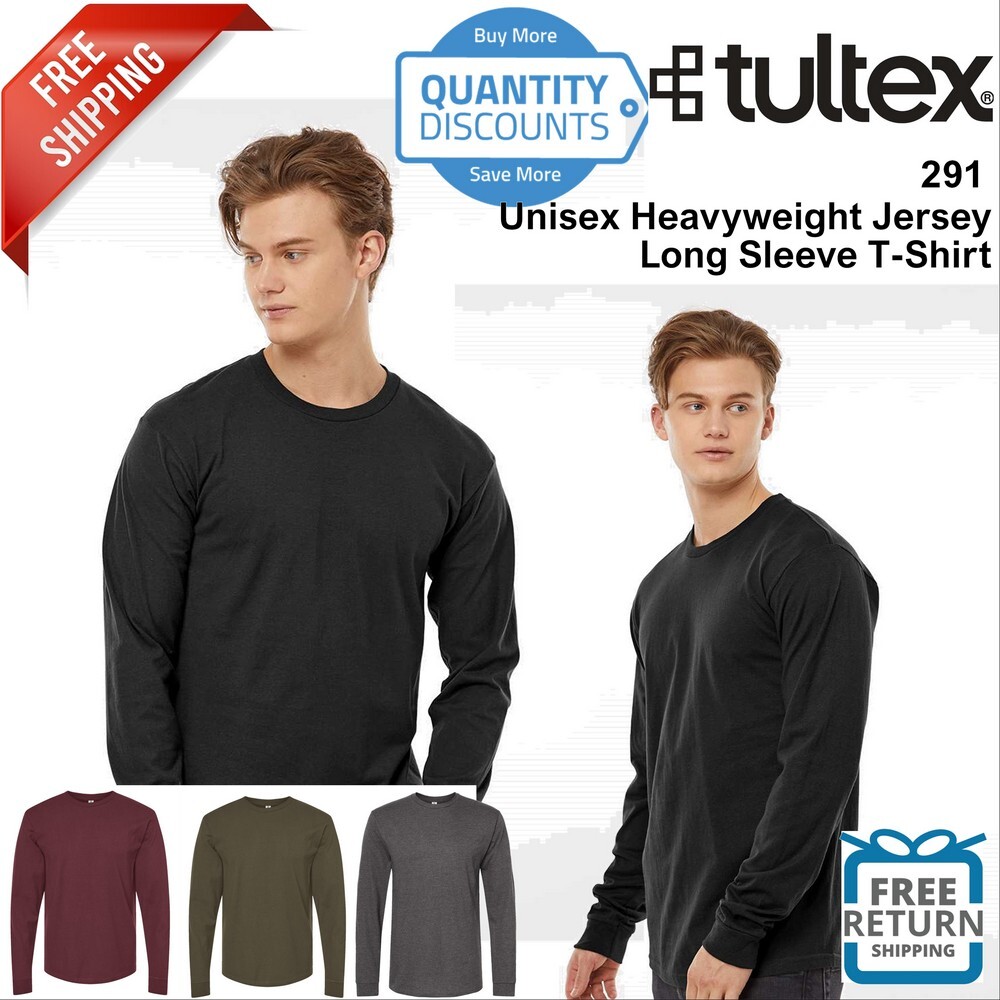 Tultex Men Jersey Long Sleeve T-Shirt 291 Up To 3XL