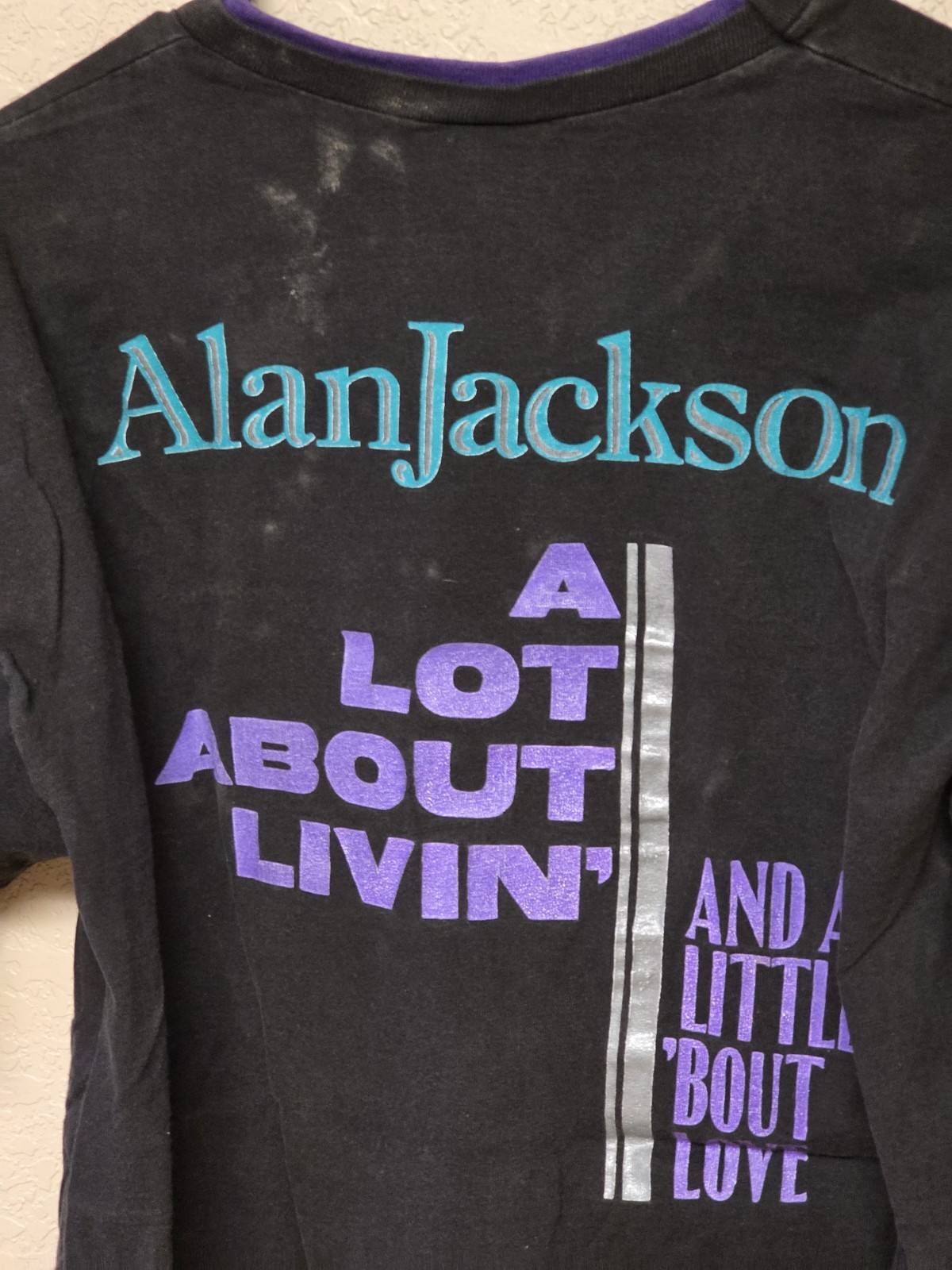 Vintage Alan Jackson On Tour Shirt 1992 “A Lot About Livin” Adult Large See Pics