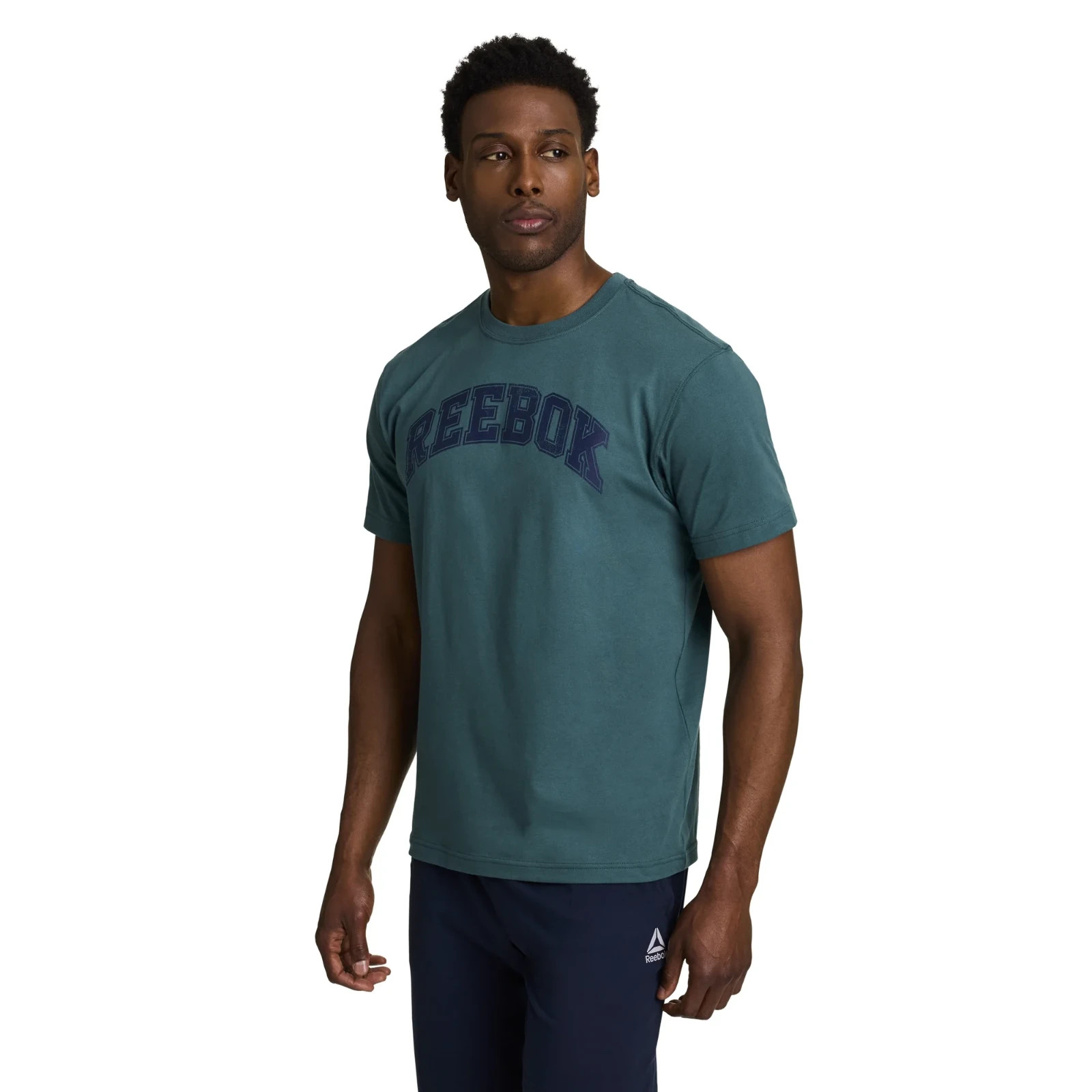 Reebok Men’s Graphic Tee Shirt Balsam Green Size Large L Crew Neck Athletic New