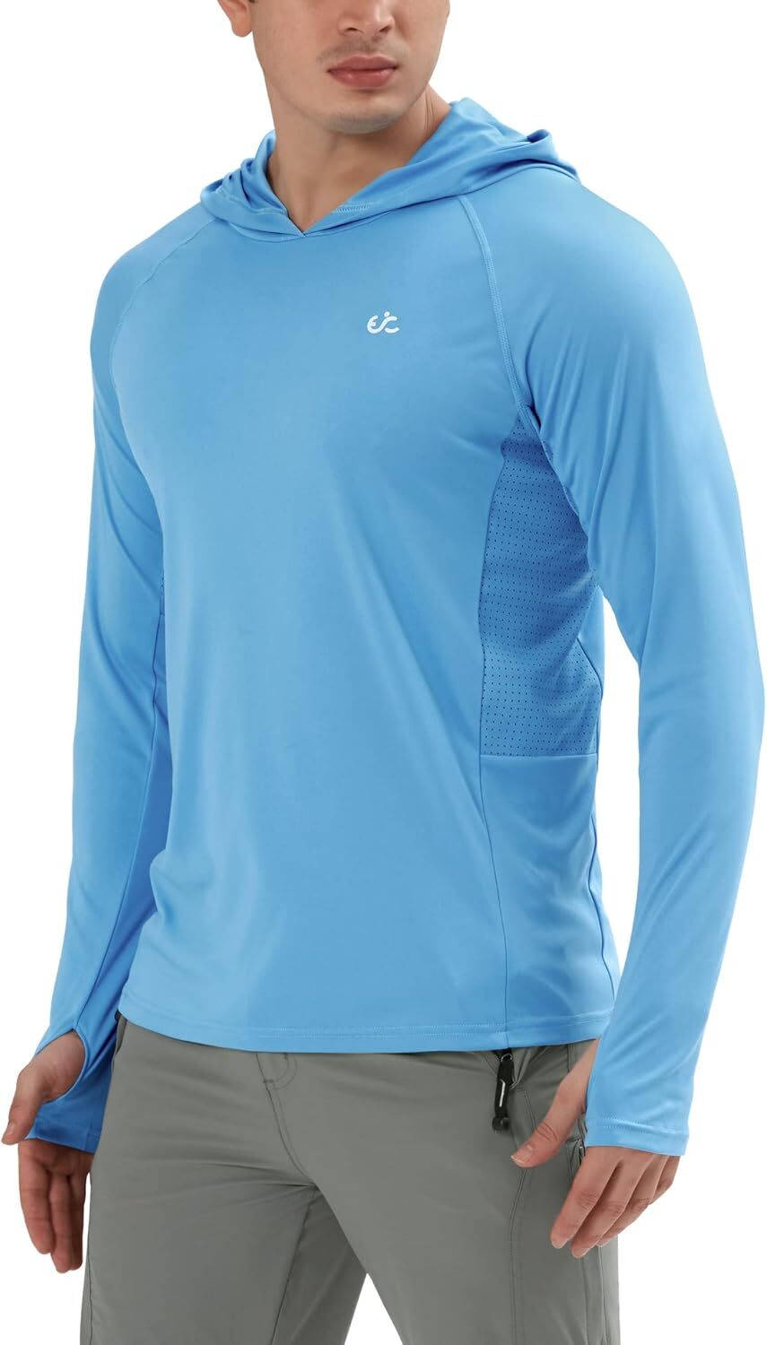 Men’s UPF 50+ Quick-Dry Rash Guard Long Sleeve Swim Fishing Shirt