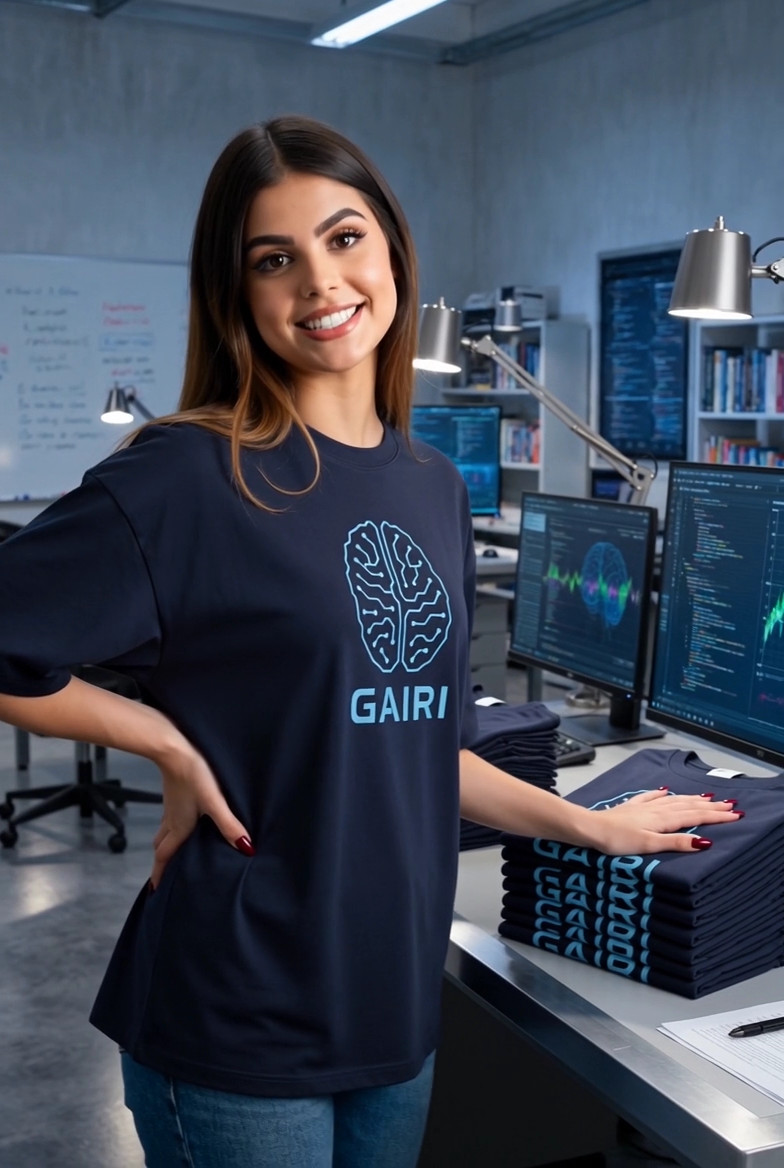 GAIRI – Generative AI Research Institute Unisex Graphic T-Shirt Navy or Gray
