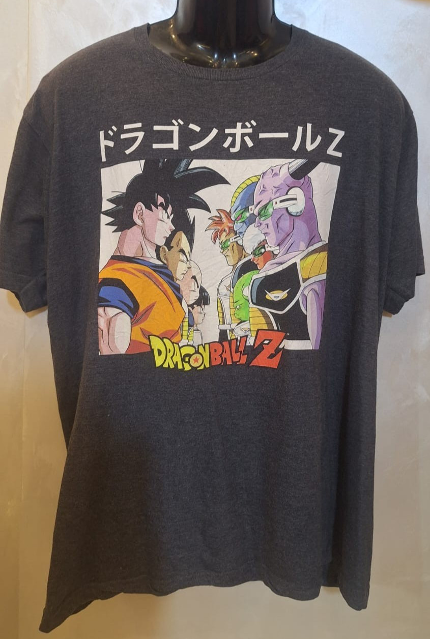 Dragon Ball Z DBZ Graphic T-Shirt Men’s XL Gray Anime Goku Frieza Short Sleeve