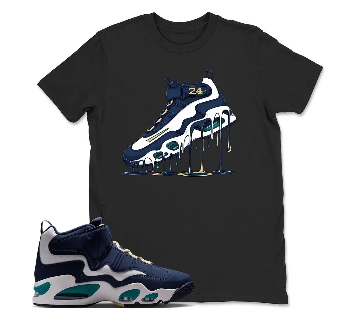 Griffey Max 1 Hall Of Fame 2026 Shirt to Match Dripping Shoe, BLACK/WHITE