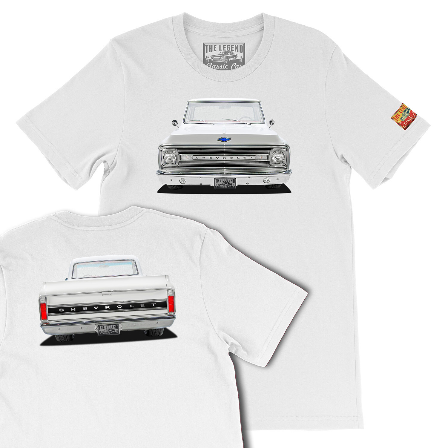 1969 White CHEVY C-10 Classic Pickup Truck Classic Car Men’s T-shirt