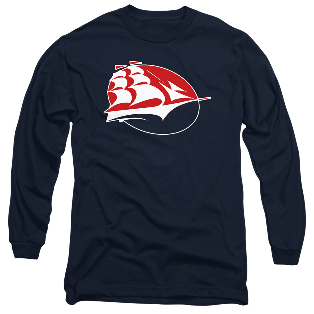 Shippensburg University Adult Long Sleeve T-Shirt Distressed Logo, Navy, S-3XL