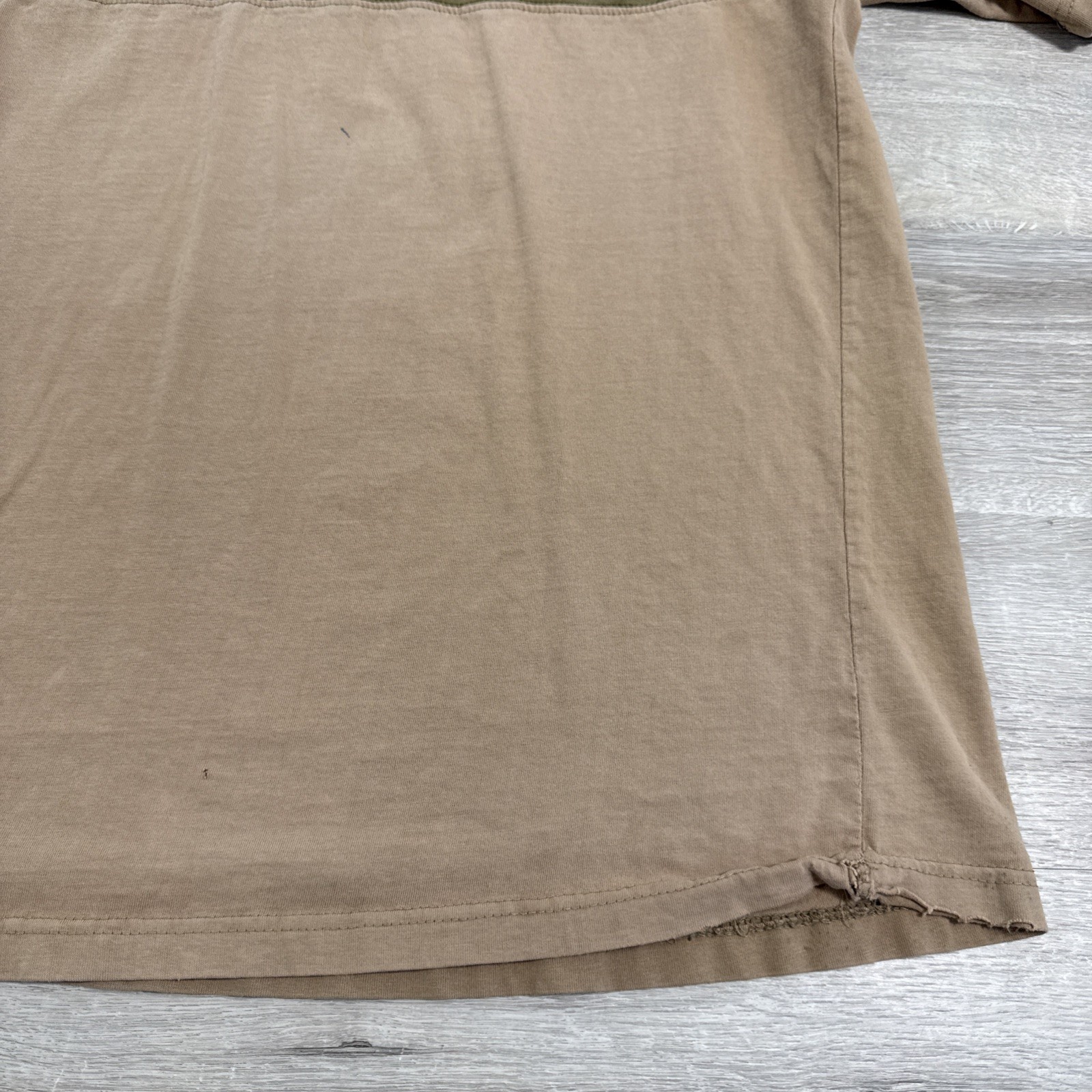 Red Ape Shirt Men’s 2XL Brown Colorblock Distressed Pocket Tee Cotton