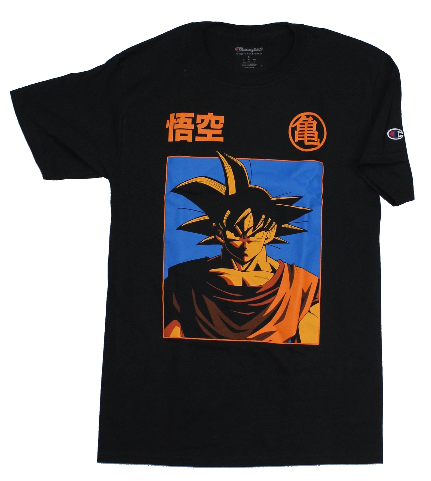 Dragon Ball Z Champion Mens T-Shirt – Goku Blue orange Box Image