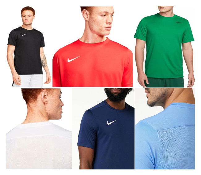 Nike Men’s Athletic Dri-Fit T-Shirt Park VII Crew Neck Sports Gym Football Tee
