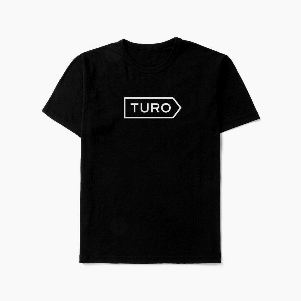 Black Turo T Shirt Made In The United States Size Large Cotton Poly 100% Recycle