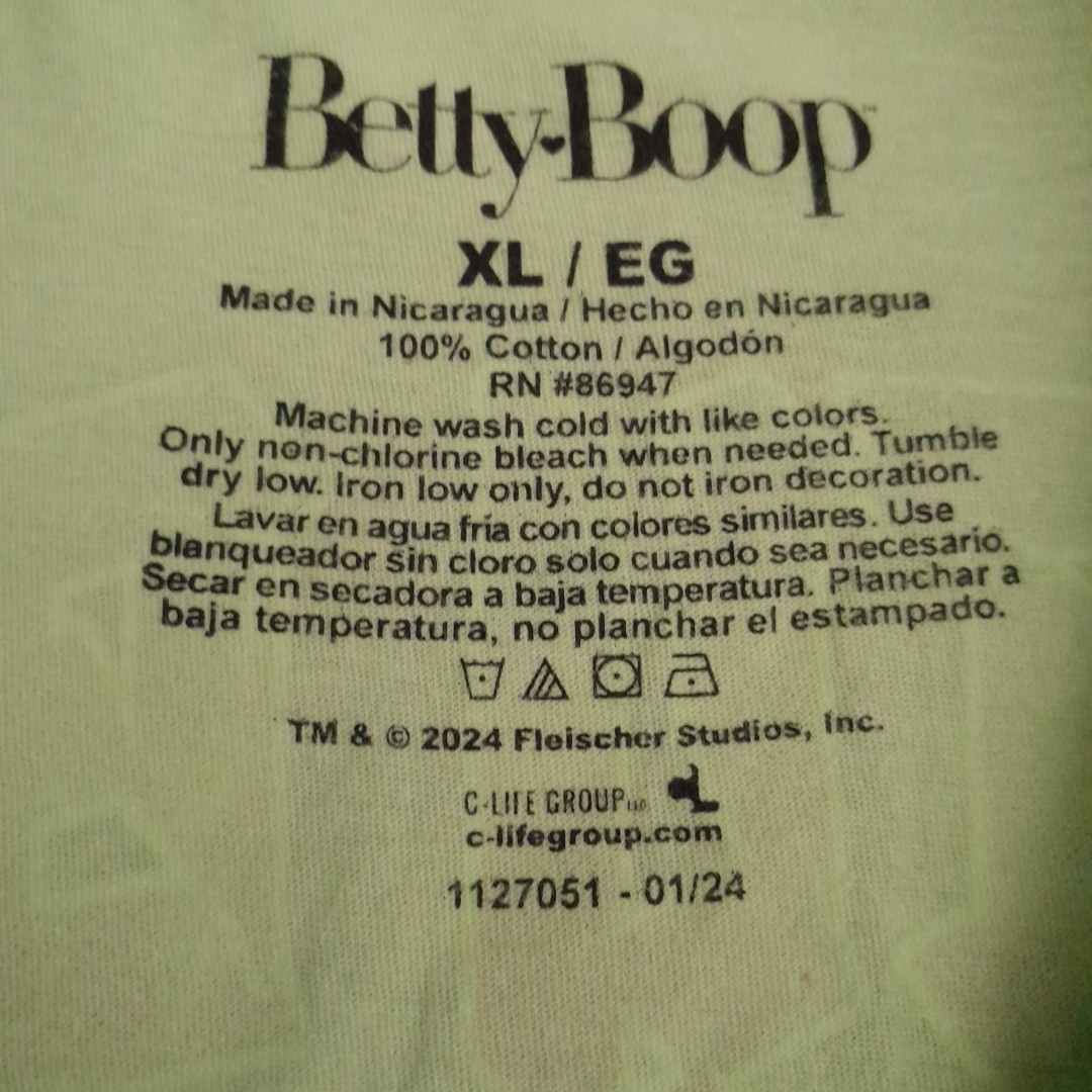 Betty Boop T Shirt Mens XL Green Feeling Aces Cards Dice Retro 30s Gambling