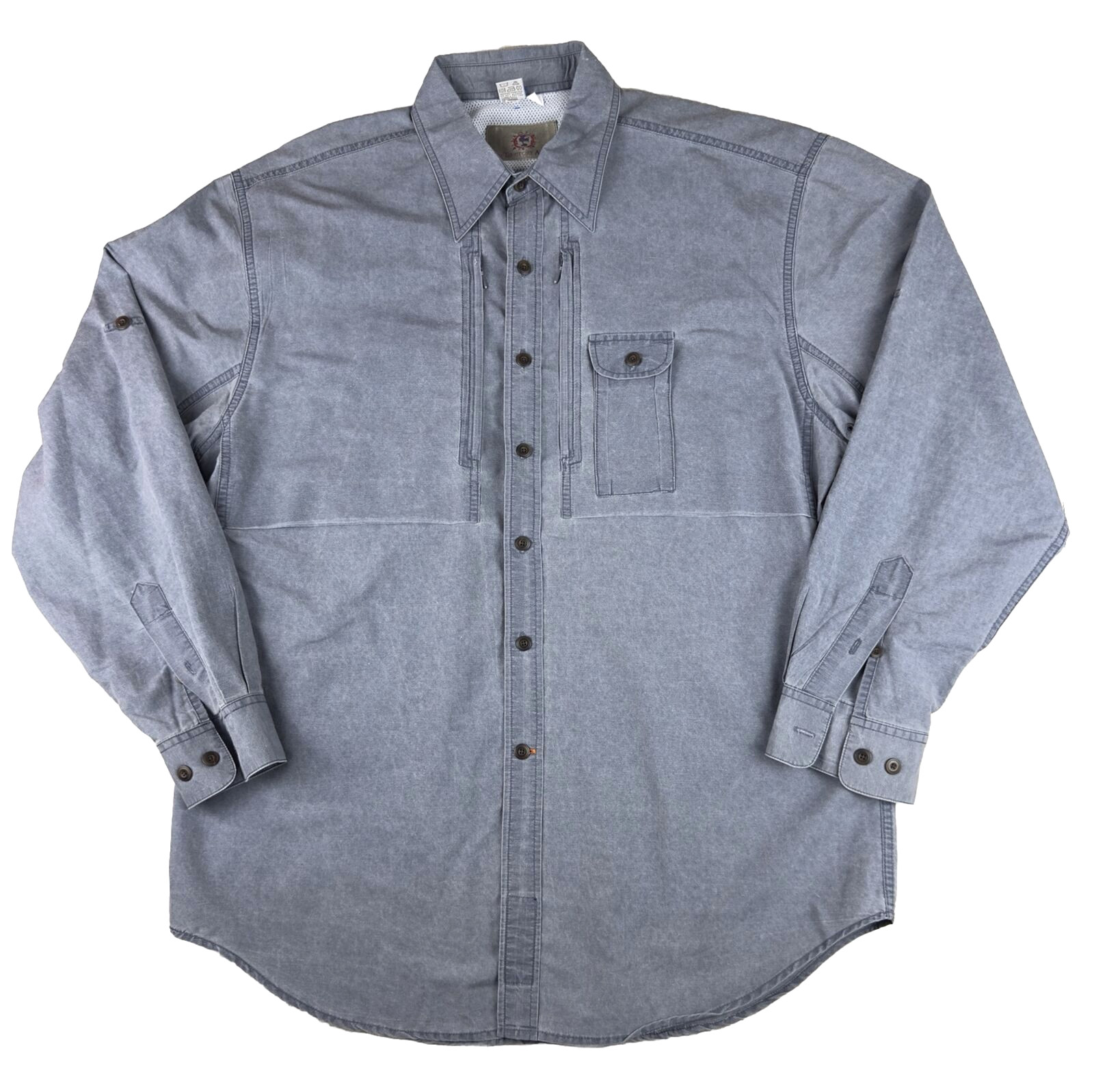 The Territory Ahead Shirt Jacket Men’s Large Long Sleeve Outdoor Gray Pockets
