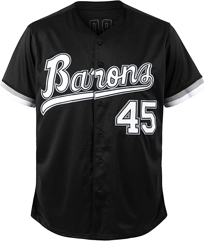Tocament Birmingham Barons Michael Jordan 45 Baseball Jersey Black Size LARGE