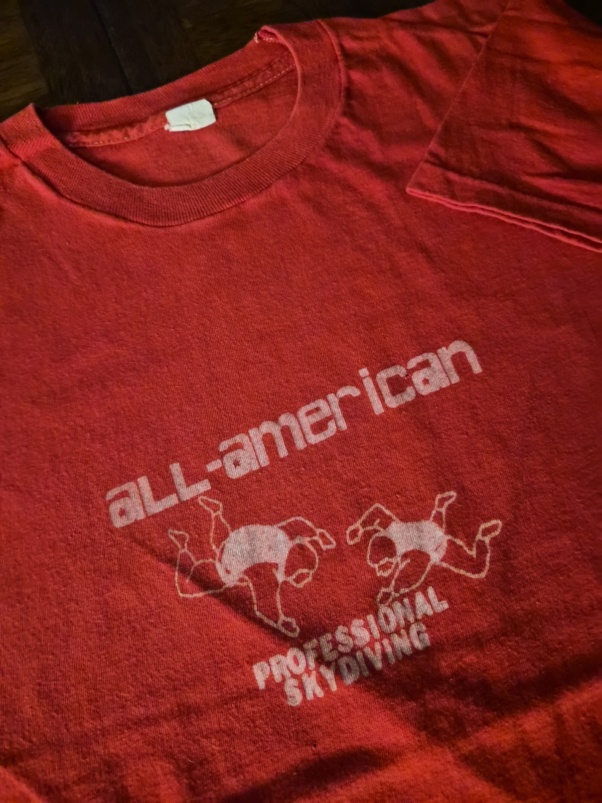 Vintage Late 1970s Early 80s AMERICAN SKYDIVING PROFESSIONAL Shirt Froot ofLoom