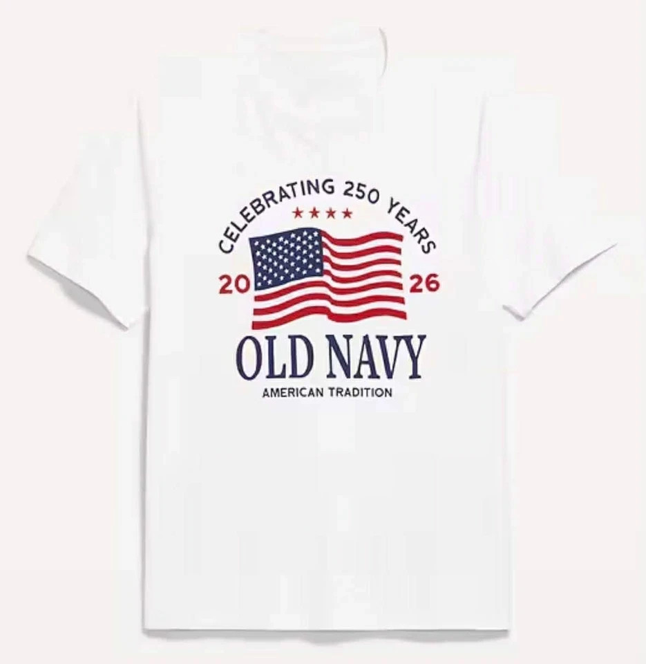 OLD NAVY US Flag 2026 RED, NAVY, etc 250th Anniversary T-SHIRT