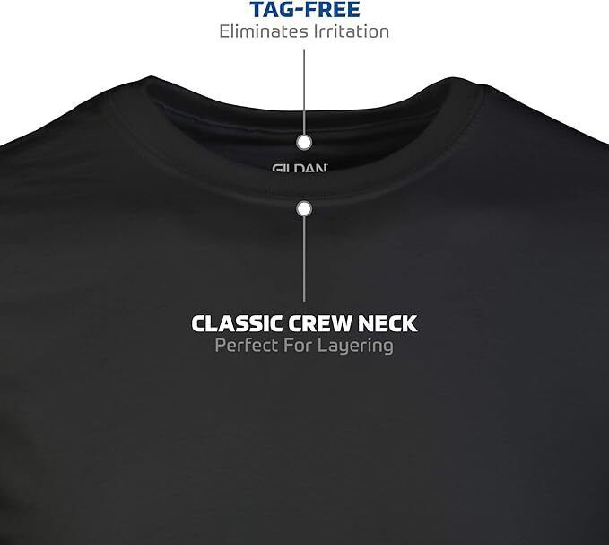 Gildan (6-pack) Black Solid Ultra Cotton Short Sleeve Blank Tee T-Shirt S-XL
