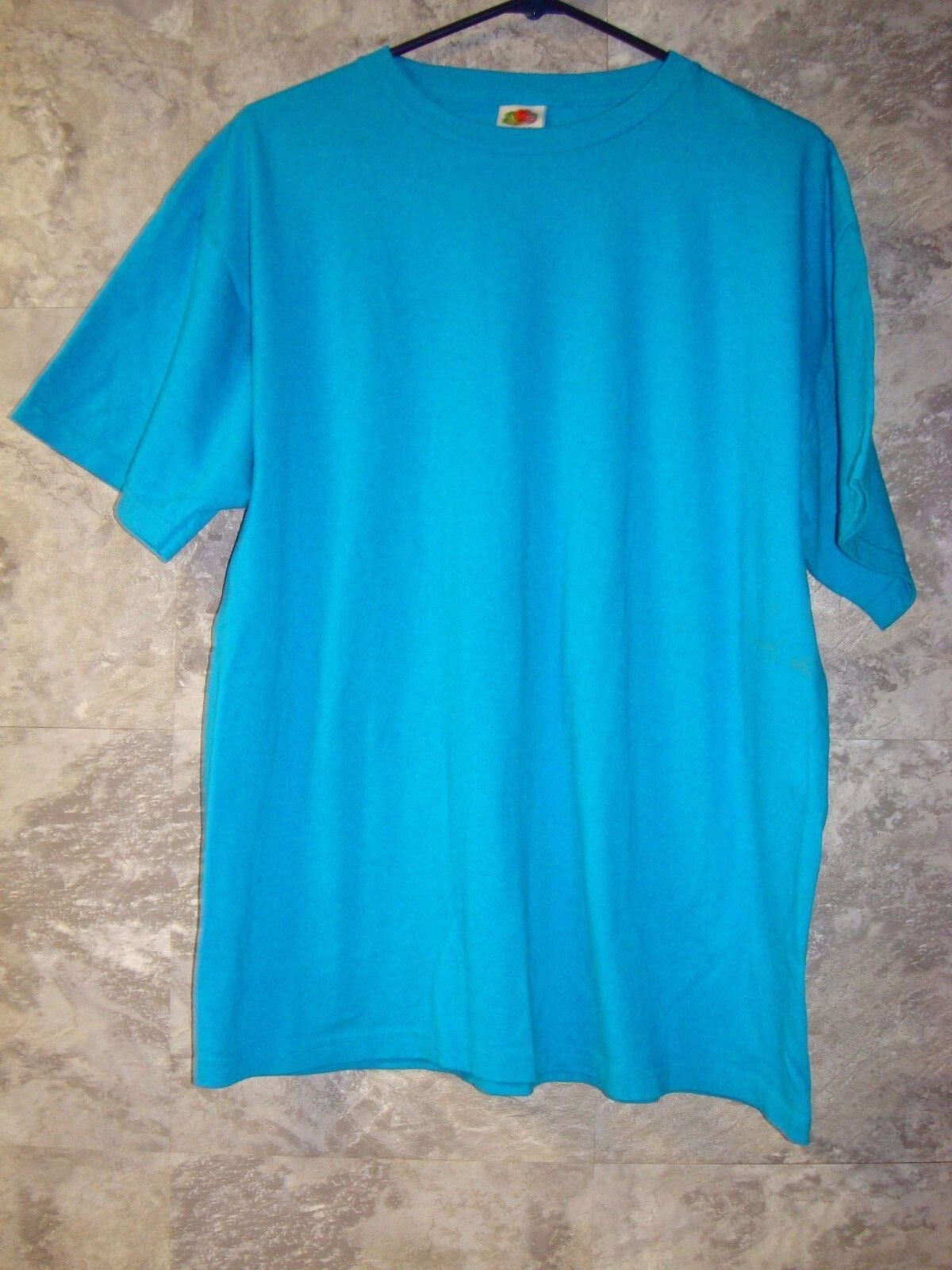 Fruit of the Loom Men’s XL Blue 100% Cotton T-Shirt