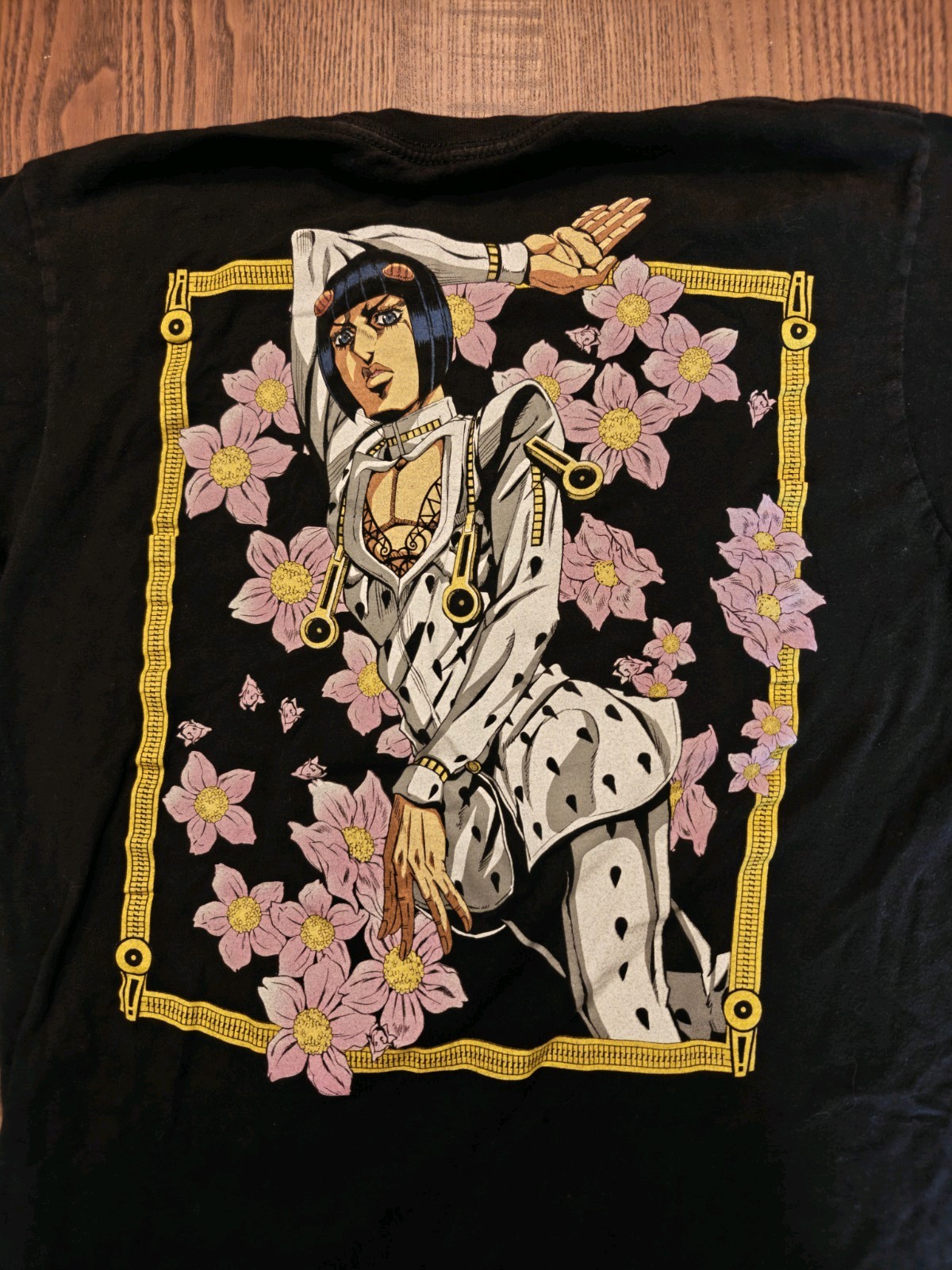 Jojo’s Bizarre Adventure Bruno Bucciarati Black Double Sided Anime T Shirt Sz M