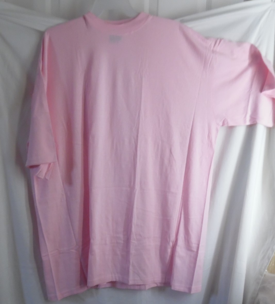 PINK EXTRA LONG T-SHIRT SHORT SLEEVE CHEST 33″ SLEEPSHIRT MEN WOMEN FITS 5X 6X
