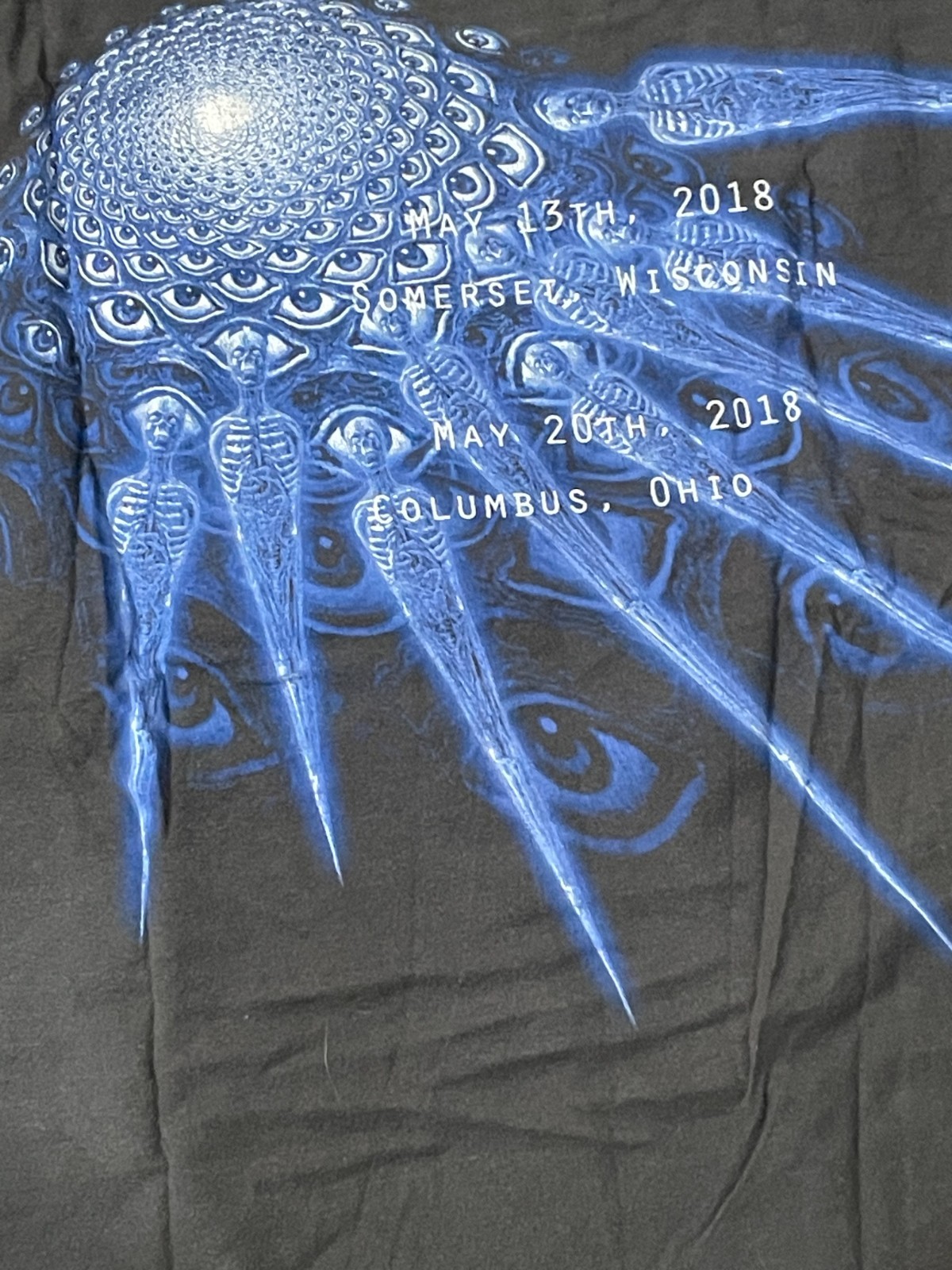 TOOL Band T-Shirt Spectre Spikes Los Angeles California 2-Sided 2018 Concert L