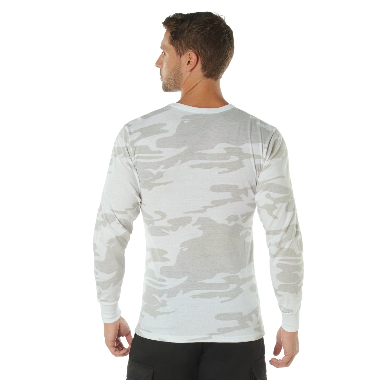 Rothco White Camo Long Sleeve T-Shirt Tactical Military Crew Tee Undershirt
