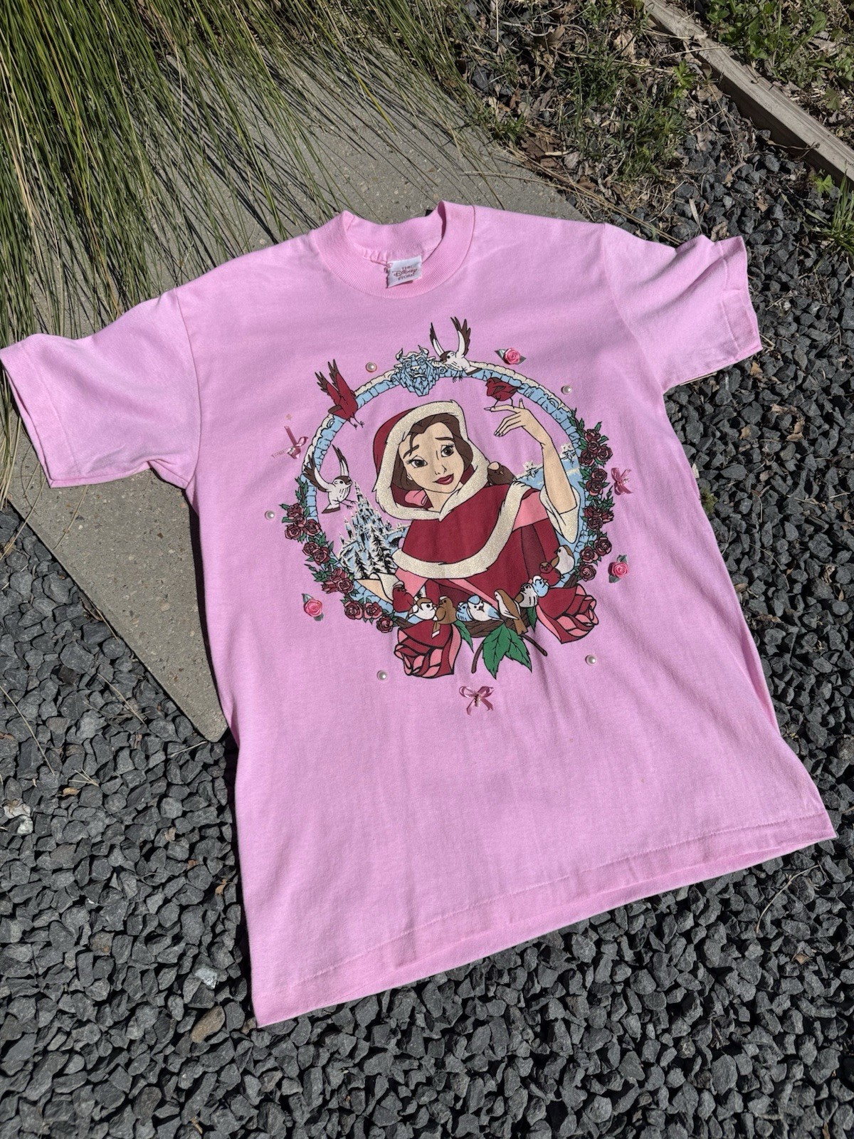 Vintage Rare Beauty And The Beast Beaded Movie Promo Shirt