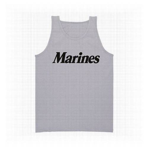MARINE CORP TANK TOP USMC T-SHIRT SPORT GREY MARINES MILITARY SEMPER FI