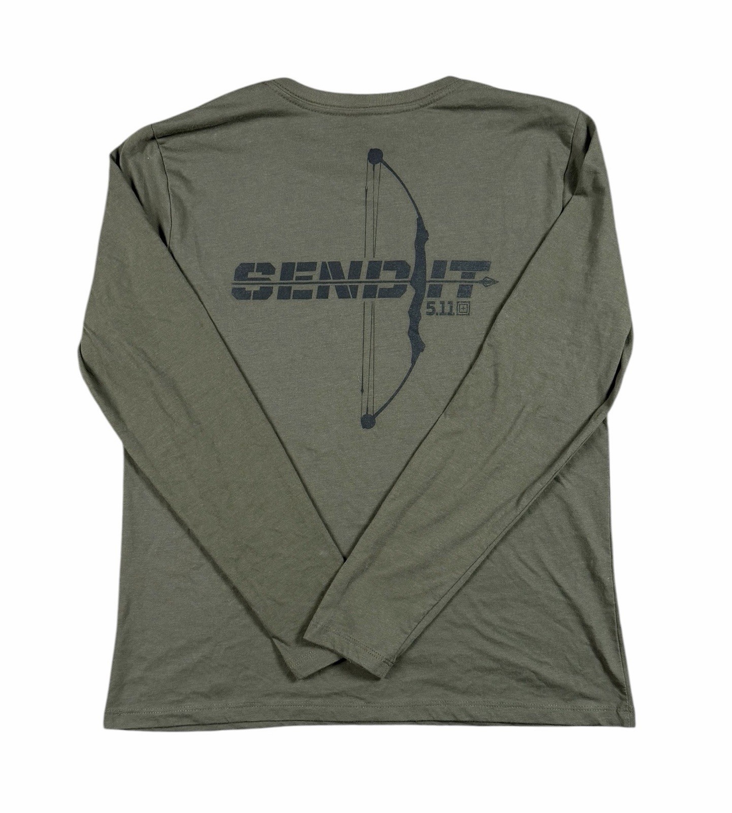 5.11 Tactical Men’s Large Olive Green Send It Long Sleeve Graphic T-Shirt