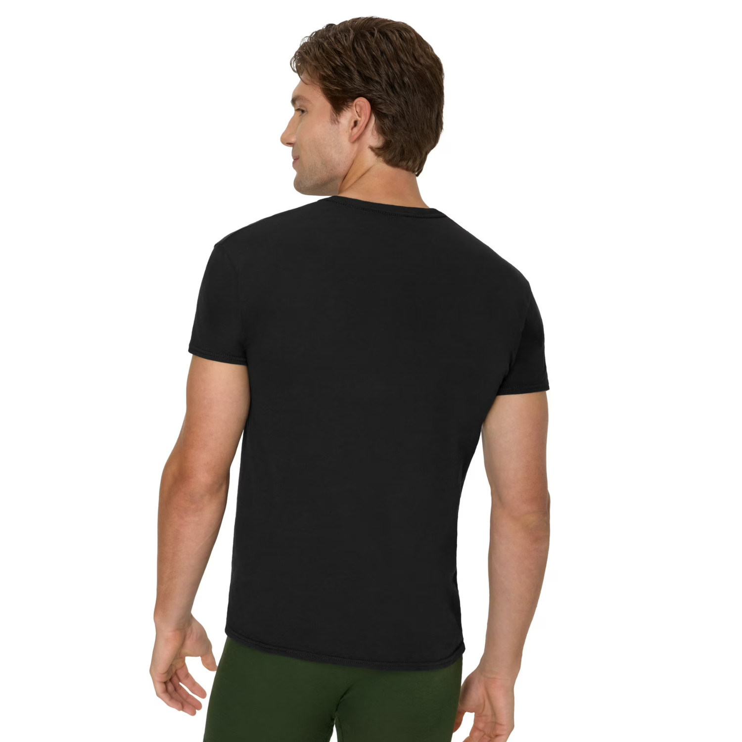 Hanes Men’s Cotton Pocket T-Shirt Pack with Odor Control, Black/Grey, 6-Pack